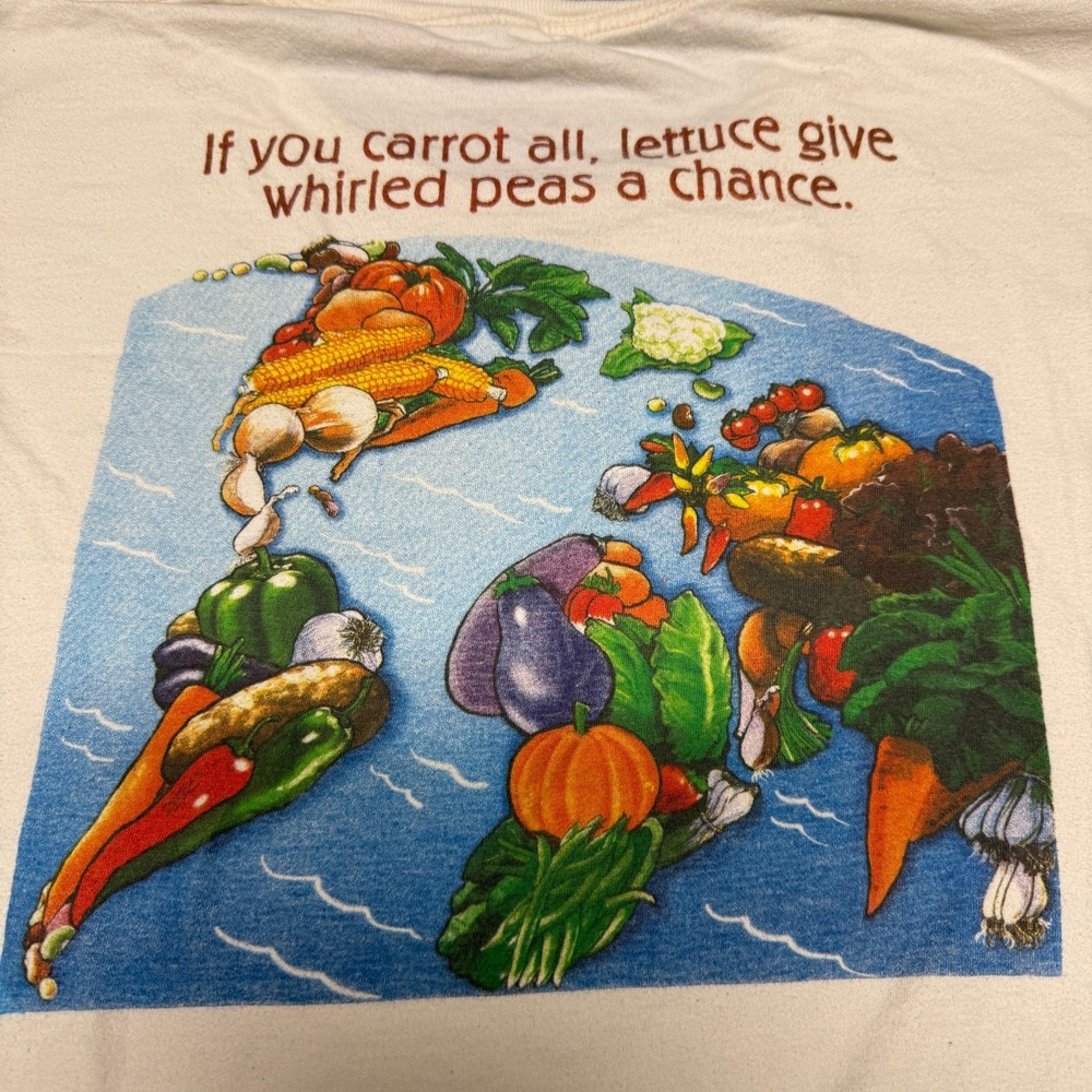 Cloud Organic Unisex T Shirt XL Cream Irish Eyes Garden Seeds Vegetable - Picture 5 of 8